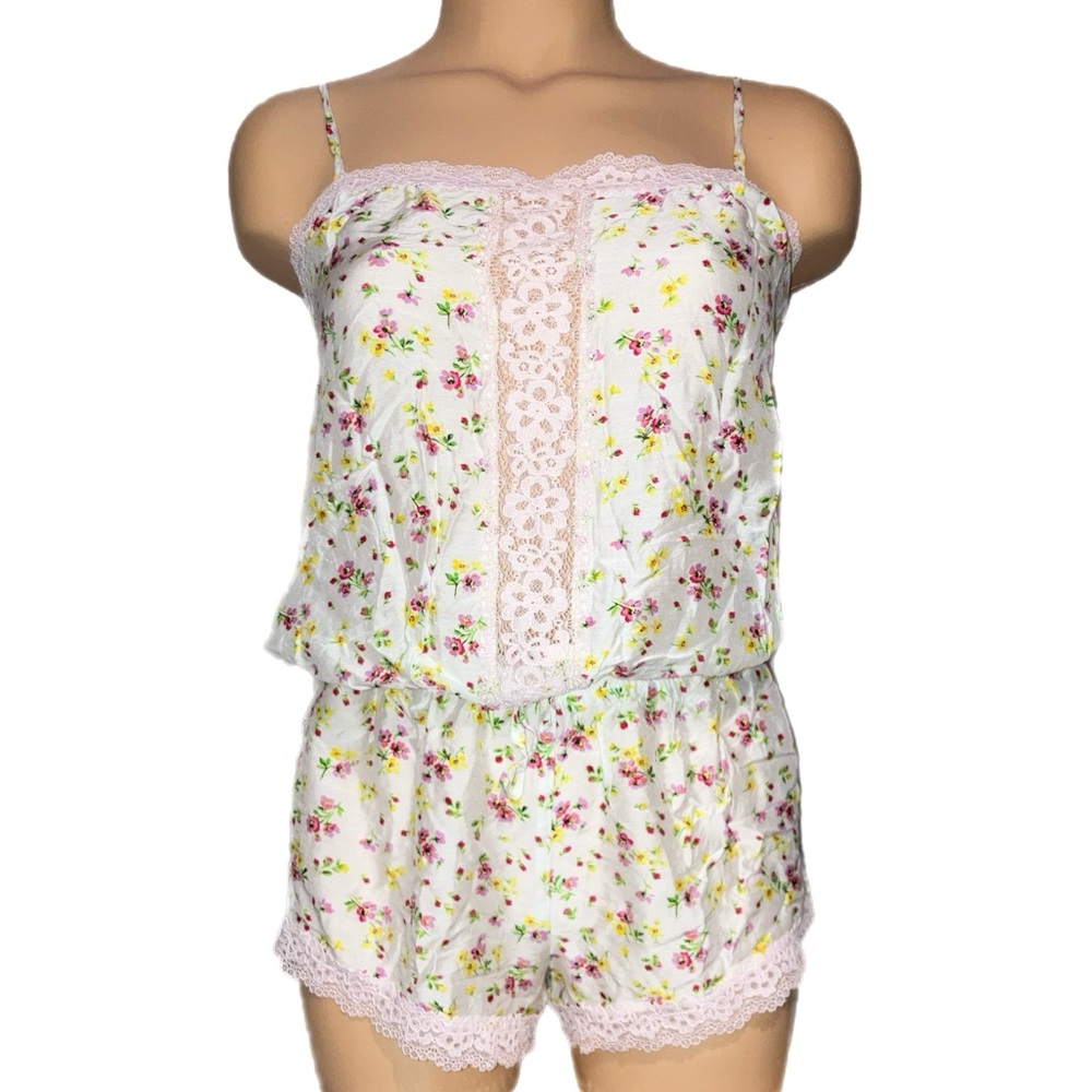 Victoria’s Secret Heritage Silk Viscose Floral 2 Pc Camisole Set Cottagecore XS